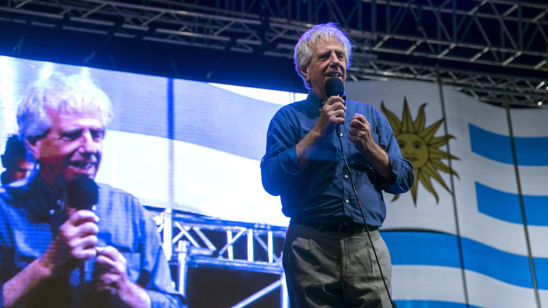 Tabaré Vázquez en campaña en Montevideo, Uruguay, en 2014. Photographer: Mariana Greif Etchebehere/Bloomberg