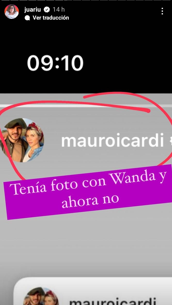 Mauro Icardi eliminó su foto con Wanda de su perfil en Instagram