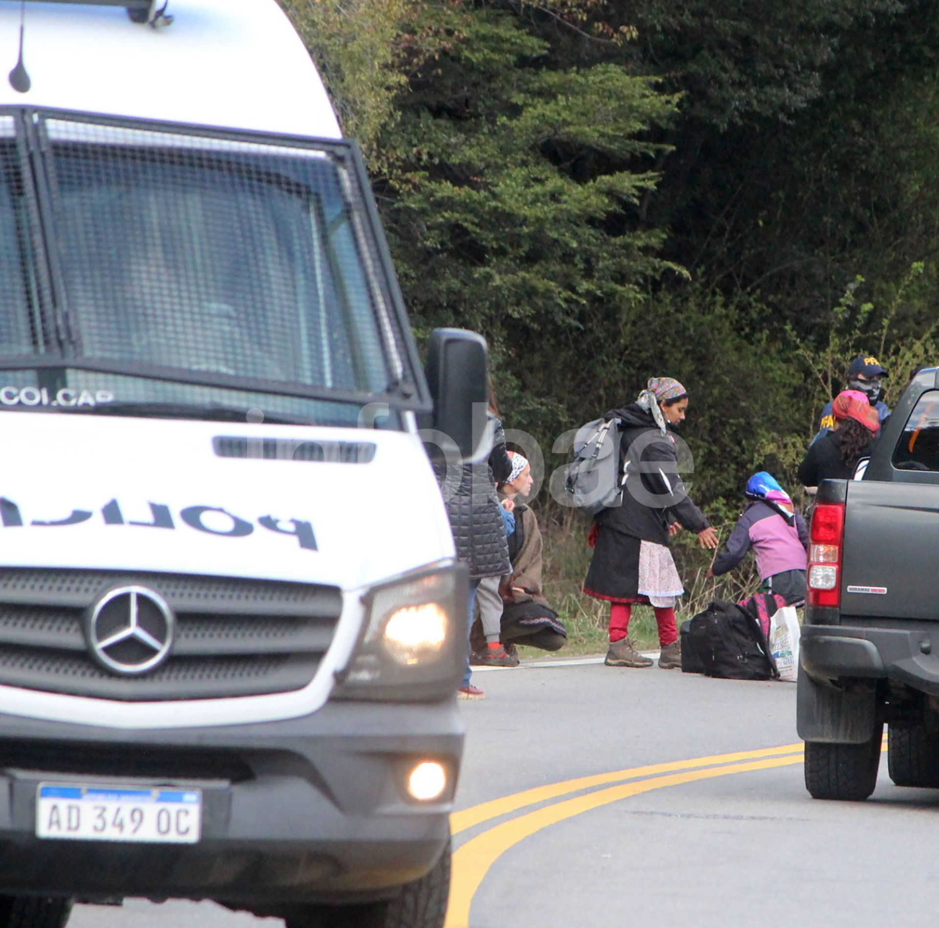 Al menos 12 personas  de la comunidad mapuche -siete mujeres y cinco menores de edad- fueron detenidas durante el operativo 