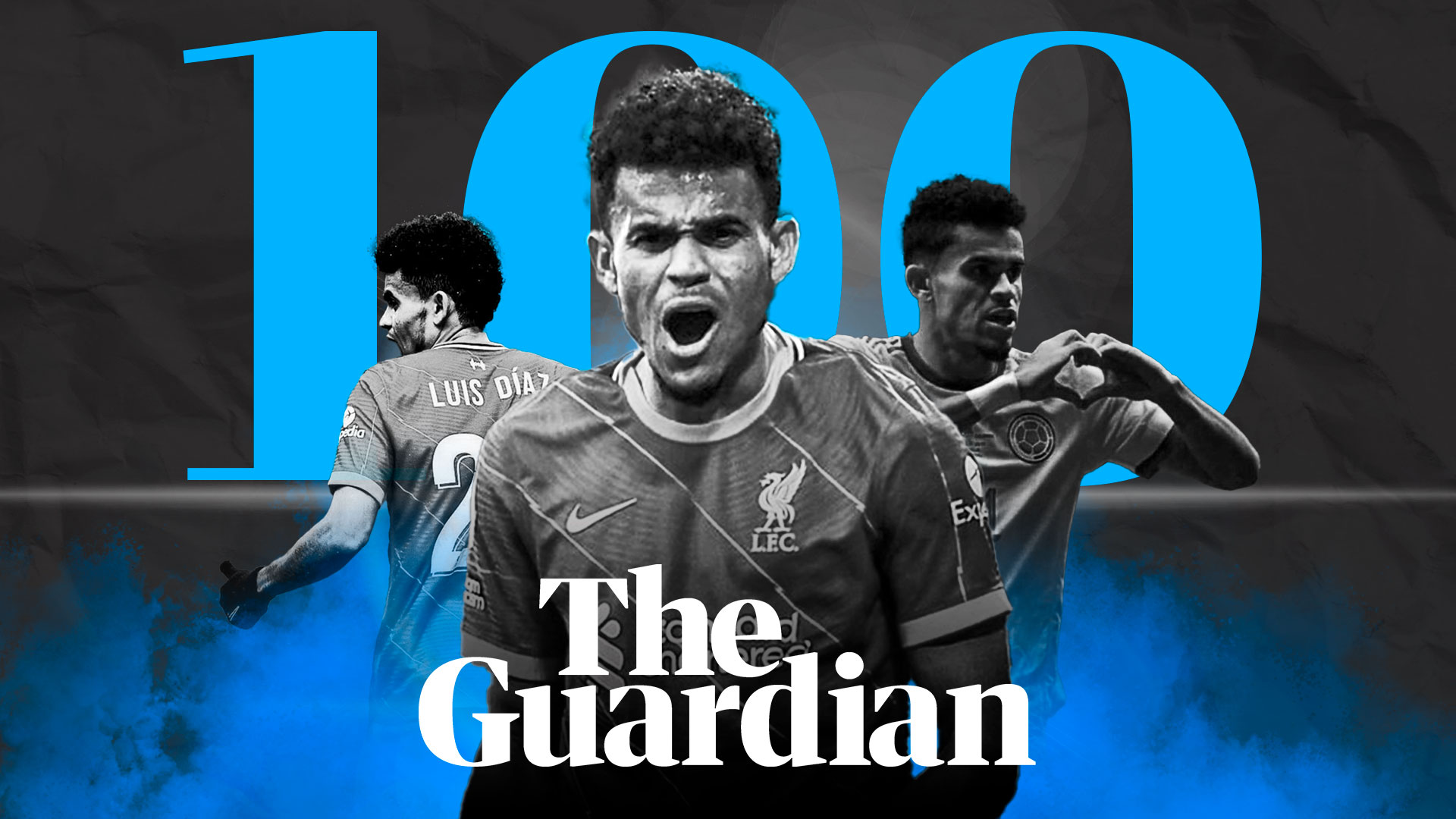 El diario The Guardian posicionó a Luis Díaz en la posición número 59 de la lista de los 100 mejores futbolistas del mundo en 2022. Infobae.