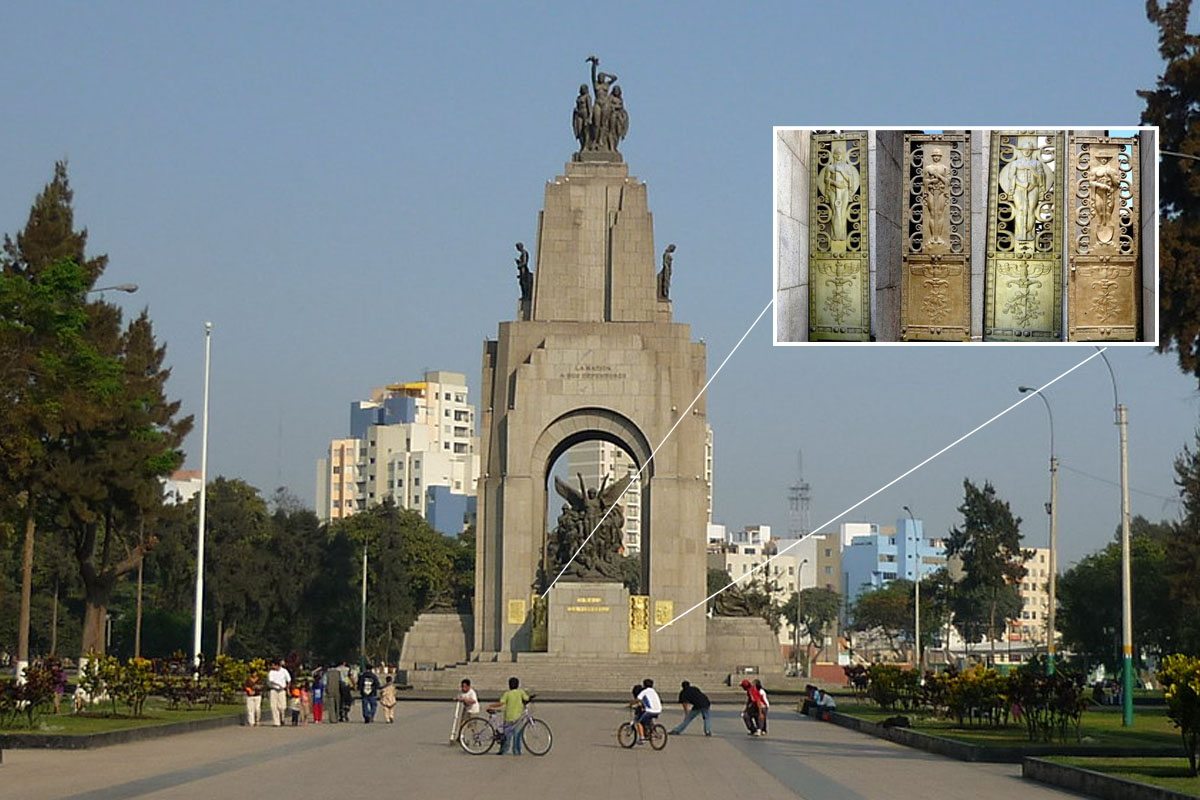 Campo De Marte Misteriosa Desaparición De Puertas De Bronce De Monumento Del Gran Parque 5255