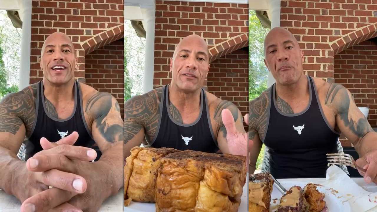 The Rock en un 'Live' de Instagram. (foto: IG Live's TV)