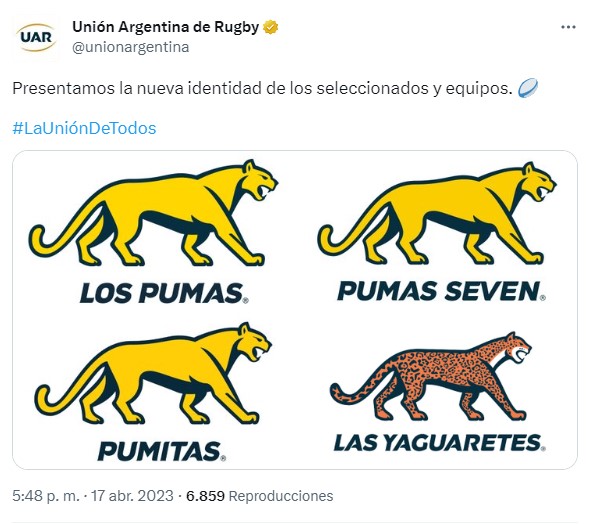 Los nuevos escudos de los seleccionados argentinos de rugby