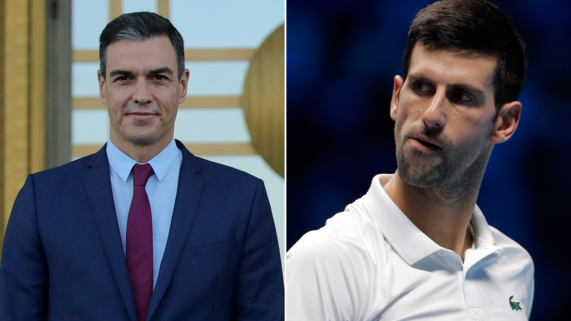 El presidente español, Pedro Sánchez, se refirió a la situación del tenista serbio Novak Djokovic