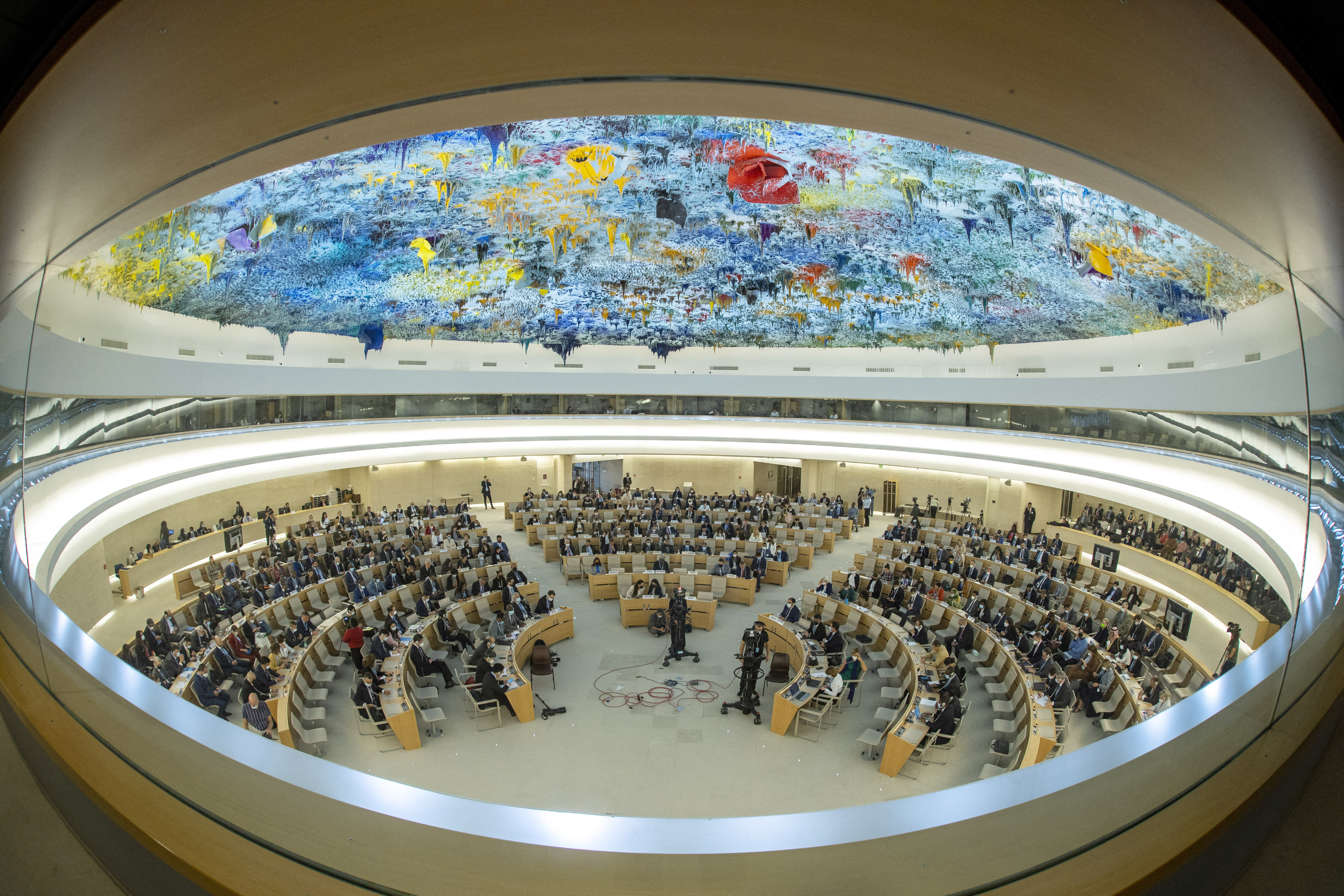 General view of the Human Rights Council at the United Nations in Geneva, Switzerland, on September 12, 2022. REUTERS/Denis Balibouse