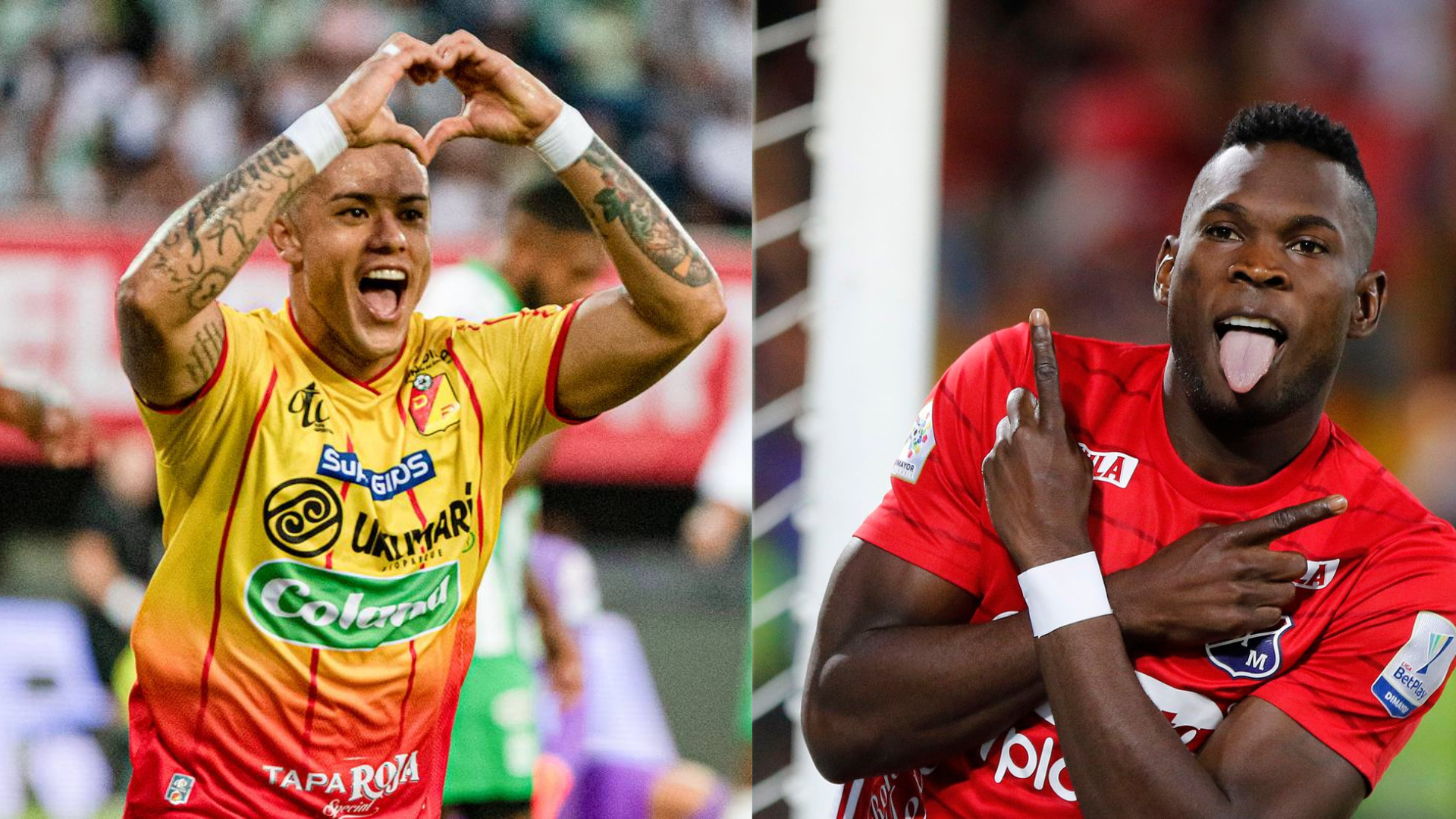 Leonardo Castro y Diber Cambindo, jugadores colombianos fueron los máximos goleadores de la Liga BetPlay II-2022. Imagen: Dimayor.