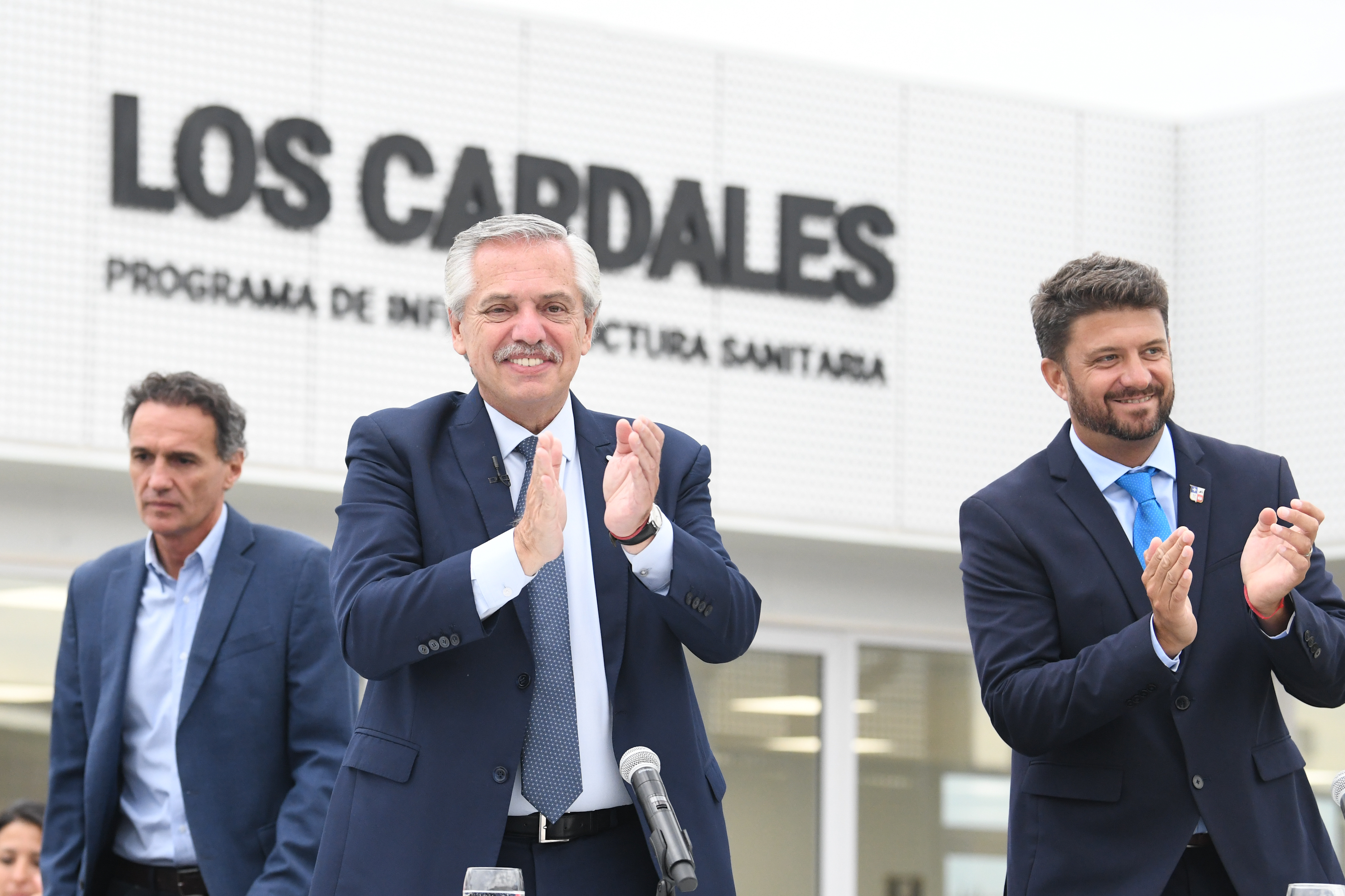 Alberto Fernández participated in the inauguration of the Modular Hospital of Los Cardales, in Exaltación de la Cruz (Télam)