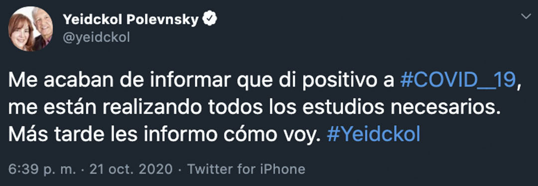 La morenista informó de su padecimiento en Twitter, donde sus compañeros de partido le desearon pronta recuperación (Foto: Twitter@yeidckol)