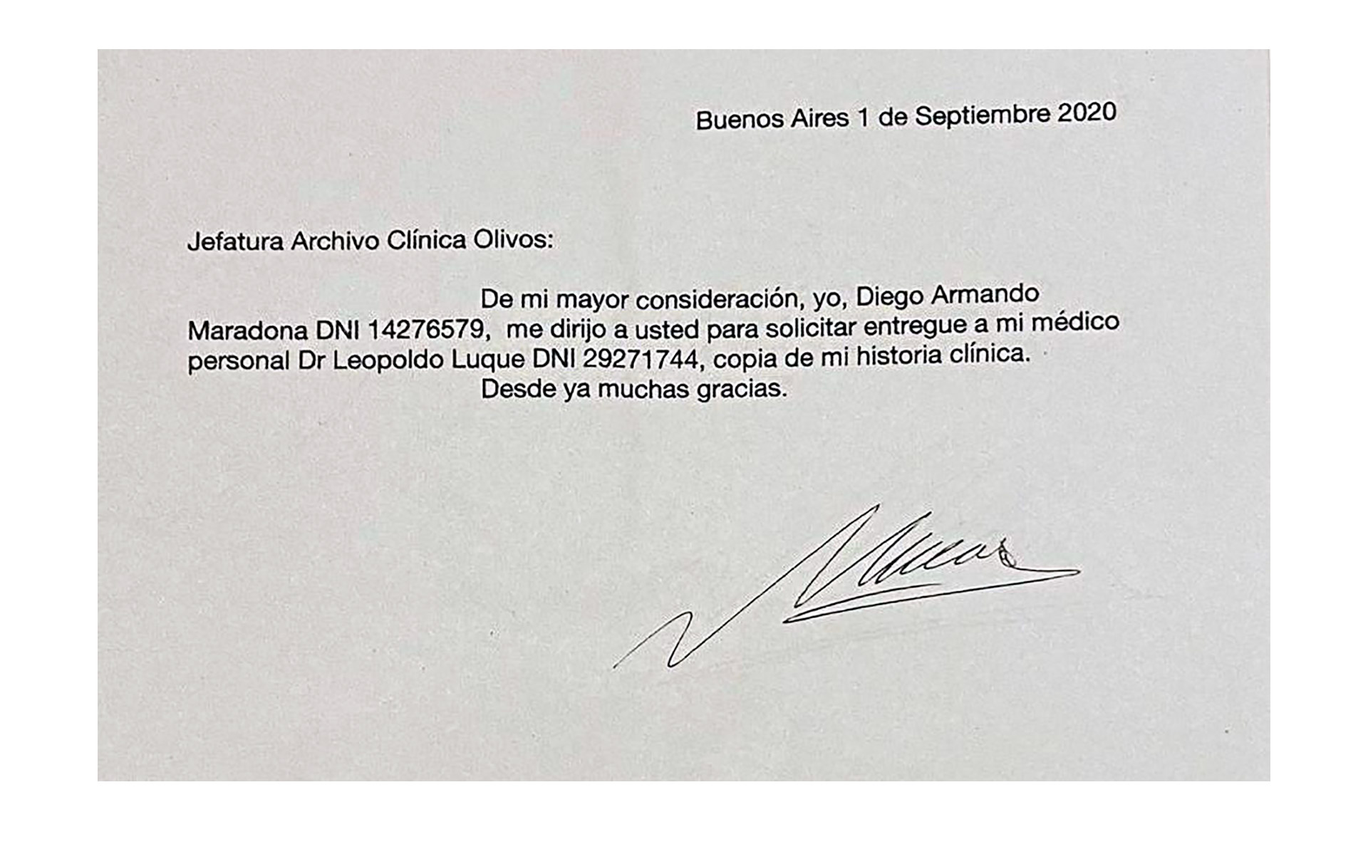 El documento de la polémica.