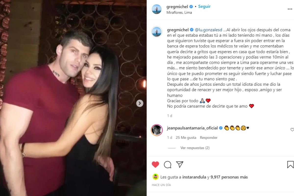 Greg Michel dedicó romántico mensaje a su novia Lucero Gonzáles. (Foto: Instagram/@gregmichel)
