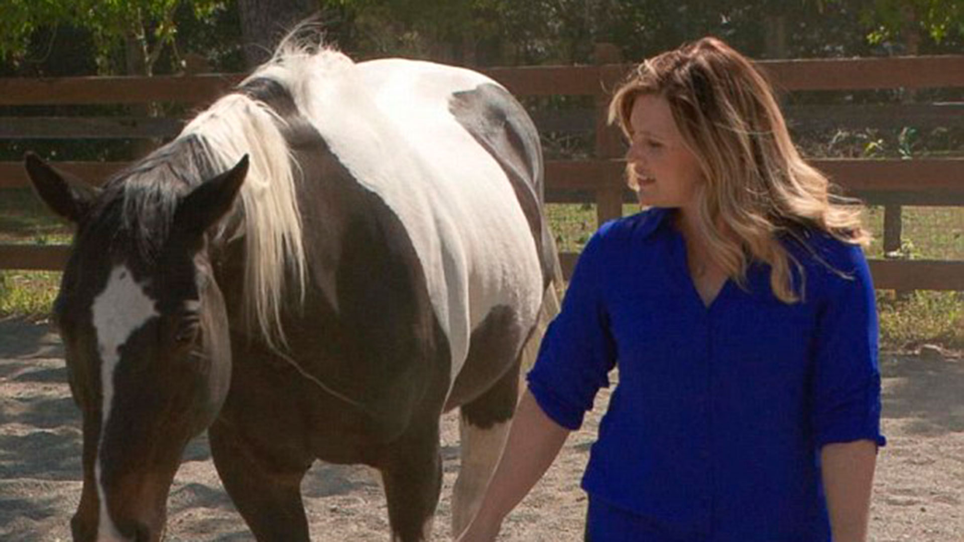 Jaycee se apoya en la terapia con animales para curar angustias y, en especial, con caballos que ella misma entrena