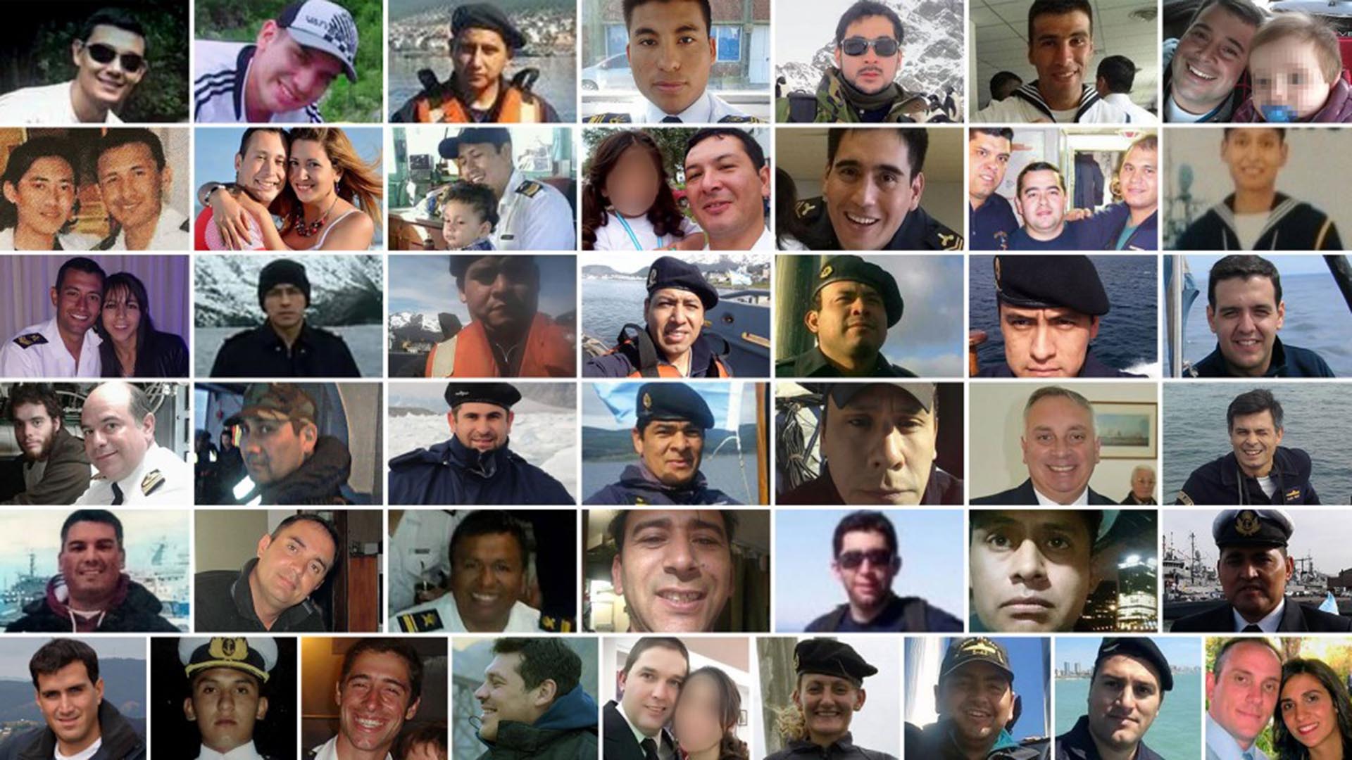 Los 44 tripulantes del A.R.A. San Juan que fueron declarados muertos luego del accidente que sufrió el submarino.