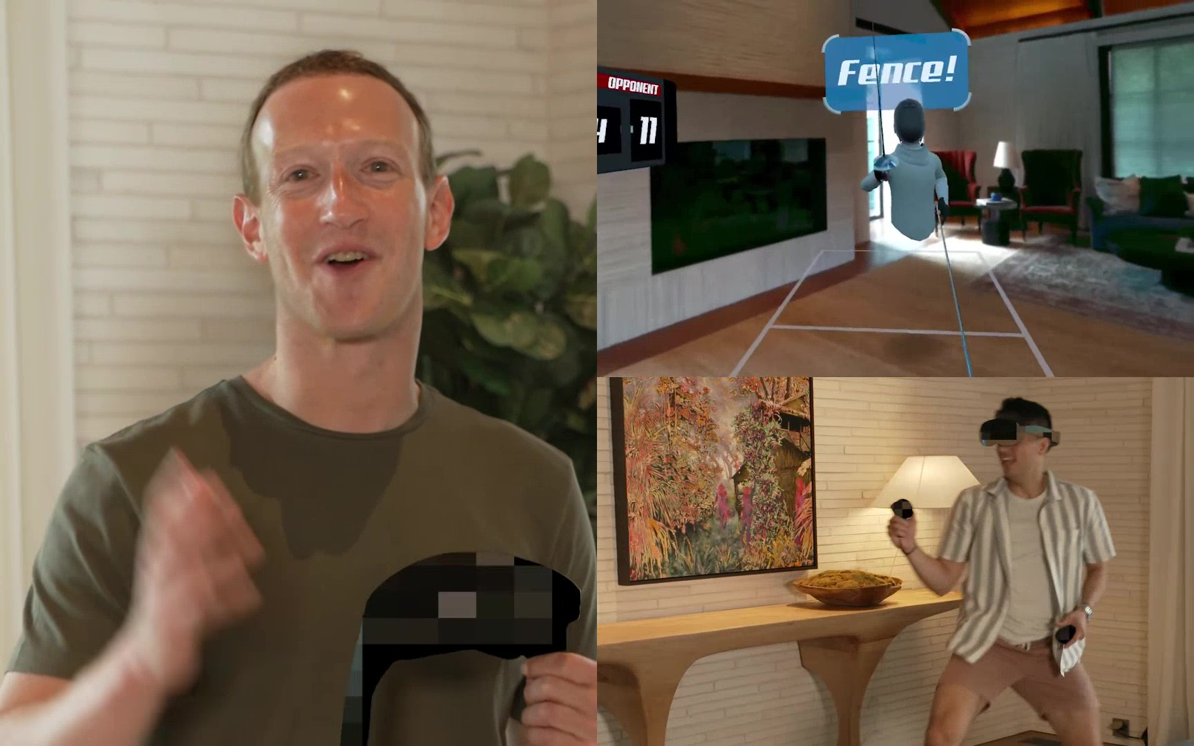 Video | Mark Zuckerberg mostró sus lentes Quest Pro jugando esgrima con dos medallistas olímpicos