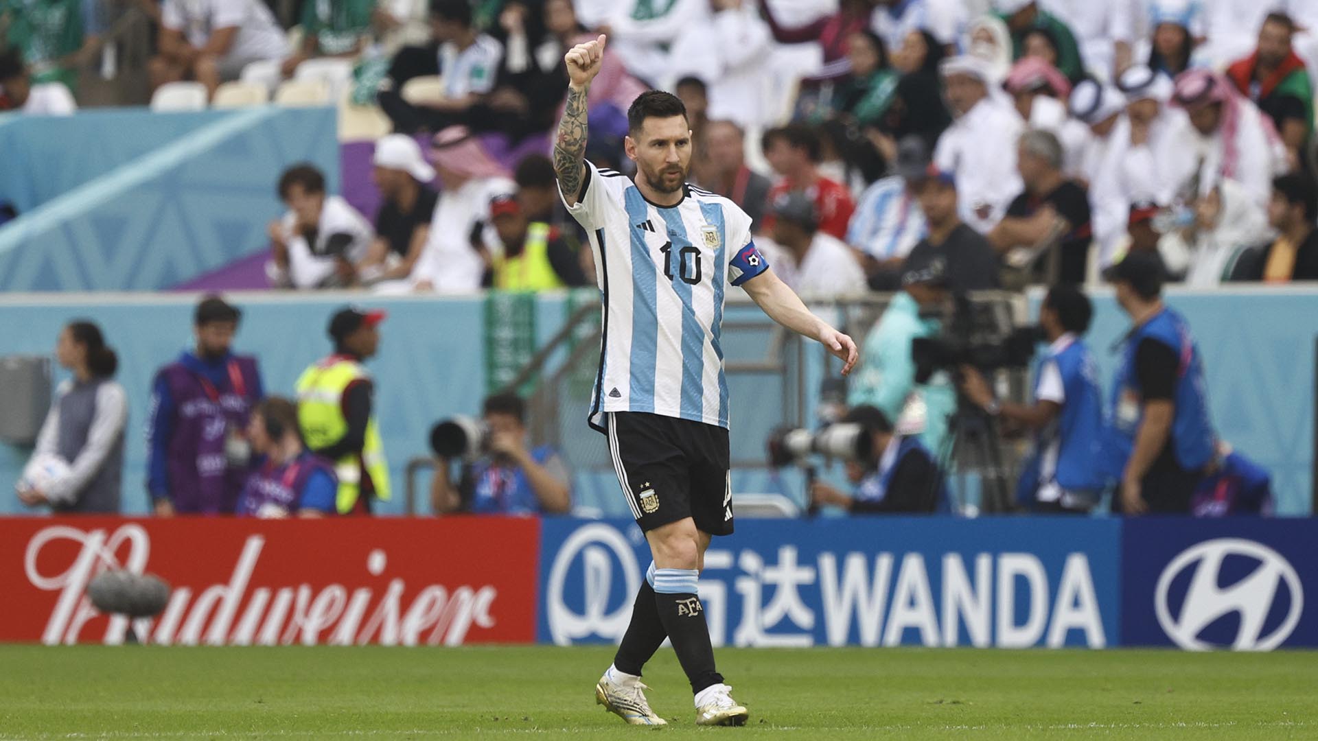 Messi había anotado el segundo gol, pero el VAR automático anuló la acción (EFE/ Rodrigo Jiménez)
