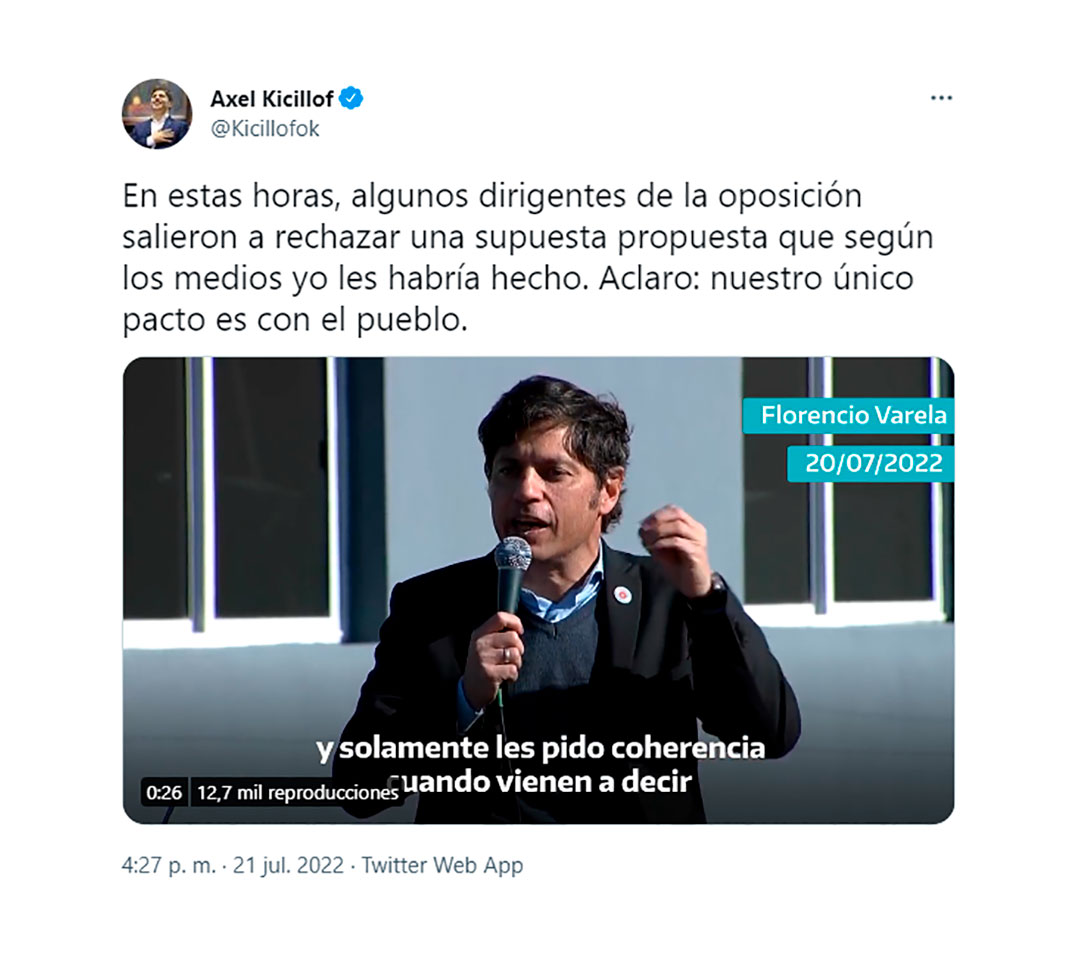 El tuit del gobernador