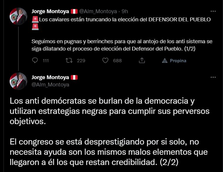 Twitter de Jorge Montoya.