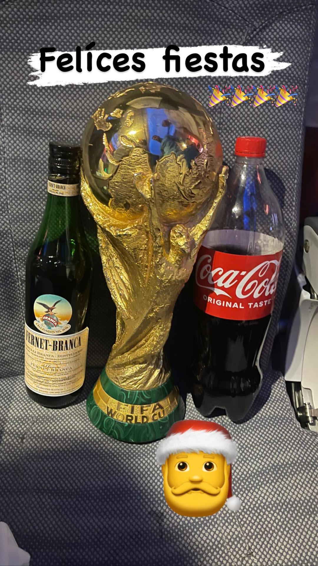 La Copa y el Fernet: Acuña celebró navidad y lo compartió en Instagram