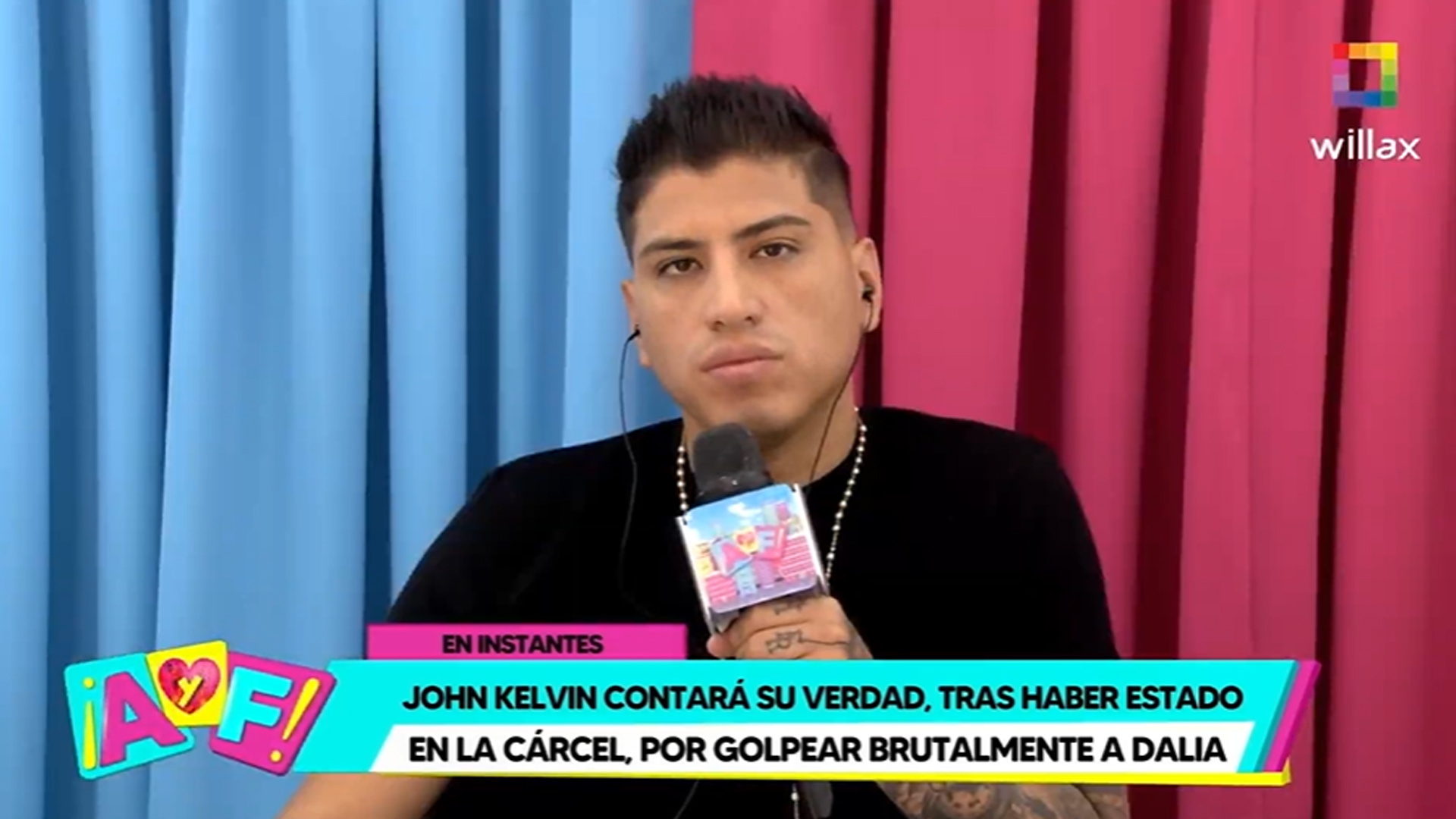 John Klevin se presentó en 'Amor y Fuego' luego de salir de prisión. (Willax)