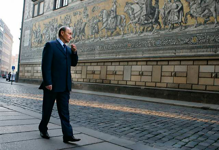 Ya como presidente de Rusia, Vladimir Putin regresó a Dresde en visita oficial. (AFP)