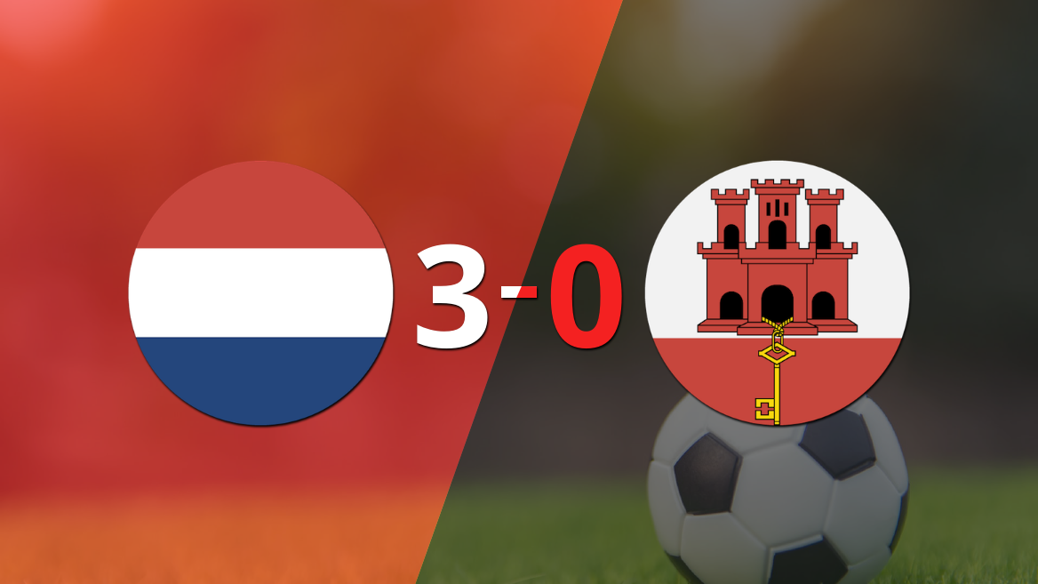 Países Bajos derrotó sin complicaciones a Gibraltar con doblete de Nathan Aké