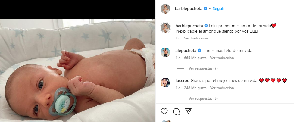 Barbie Vélez le dejó un tierno mensaje a su hijo Salvador al cumplirse un  mes de vida (Foto: Instagram)
