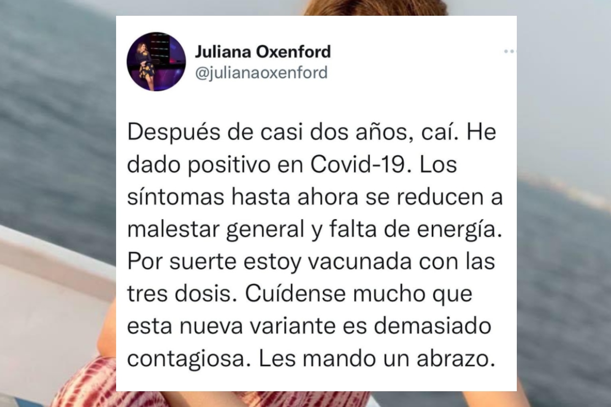 Juliana Oxenford comunica que tiene COVID-19. (Foto: Instagram)