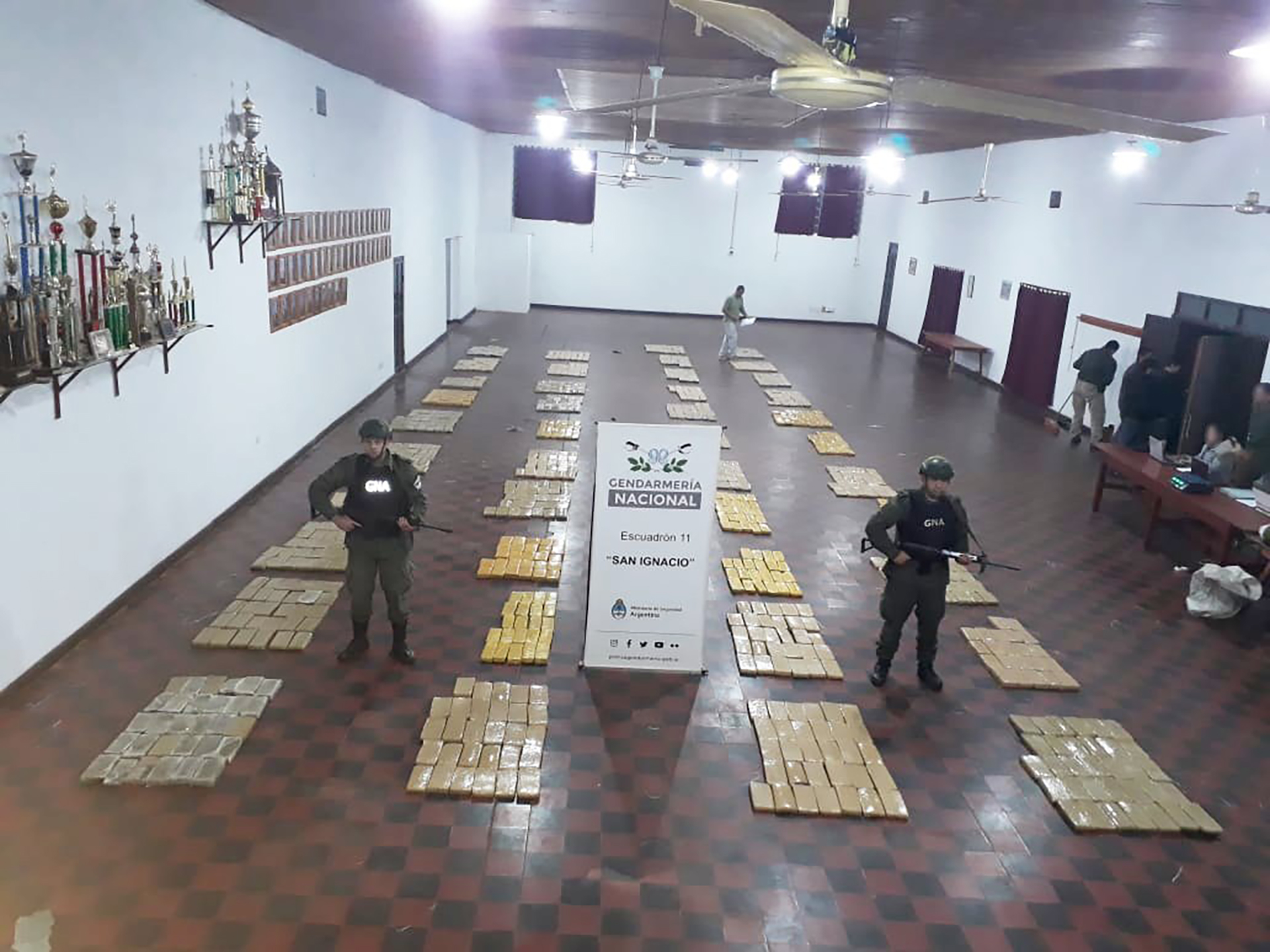 Los 1.104 kilos secuestrados por Gendarmería