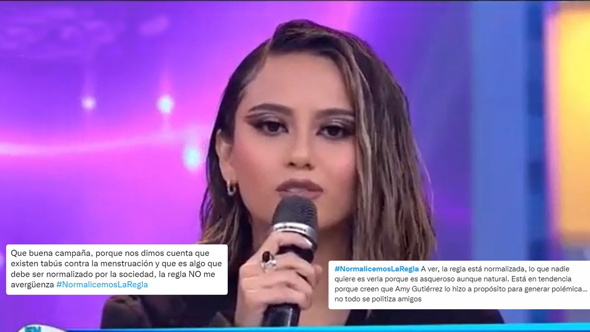 Amy Gutiérrez reveló que su “accidente femenino” fue parte de campaña comercial y usuarios reaccionan