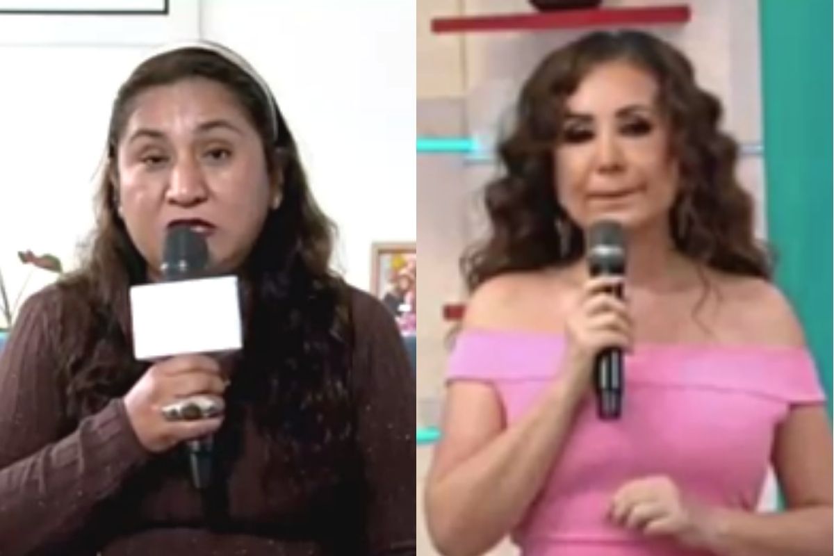 Celia Rodríguez, madre de Melissa Paredes, le dijo en vivo a Janet Barboza que deje de criticar a la actriz. (Foto: América Hoy)