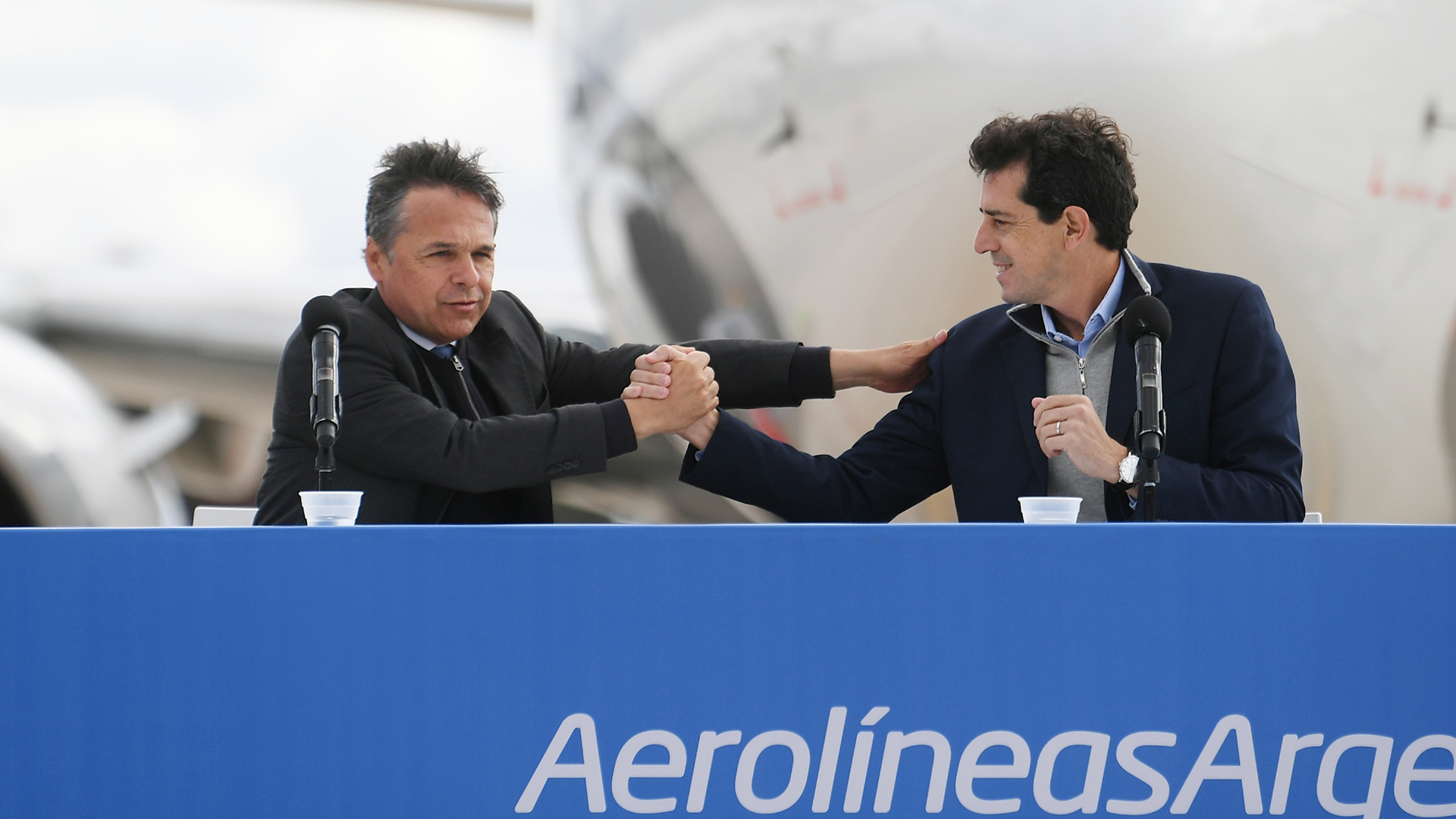 Wado De Pedro junto a Diego Giuliano, en el acto de este miércoles 