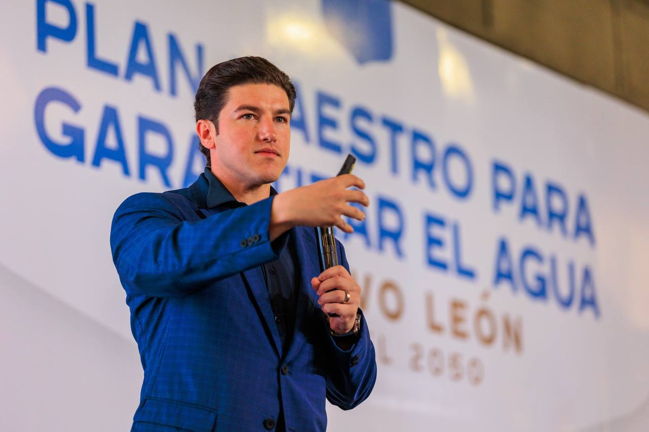 Samuel García assured that the water he plans to take to the metropolitan area is from Nuevo León and not from Coahuila (Photo: Government of Nuevo León) 