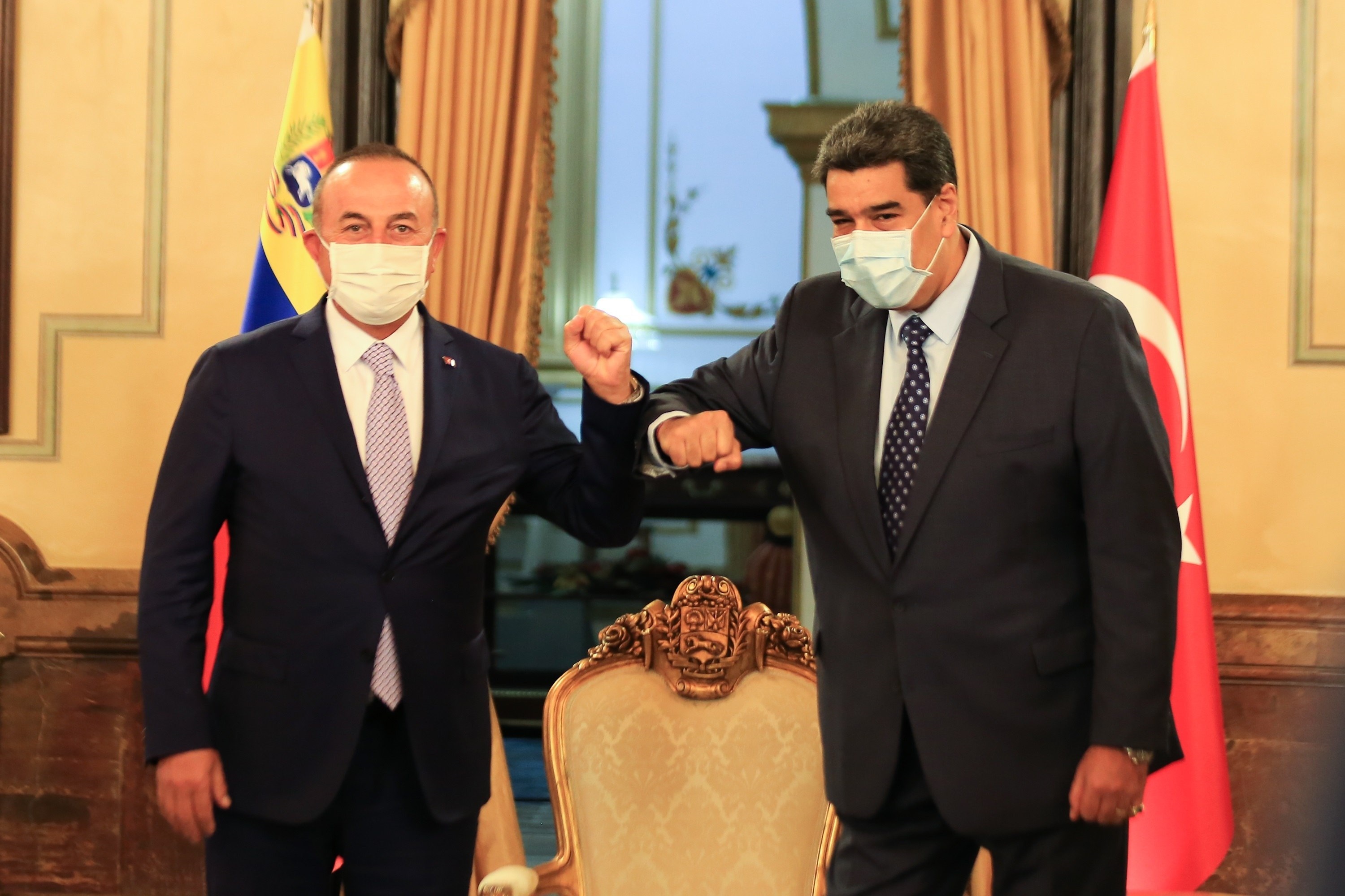Nicolás Maduro, durante un encuentro con el ministro de Relaciones Exteriores de Turquía (EFE/Prensa de Miraflores)