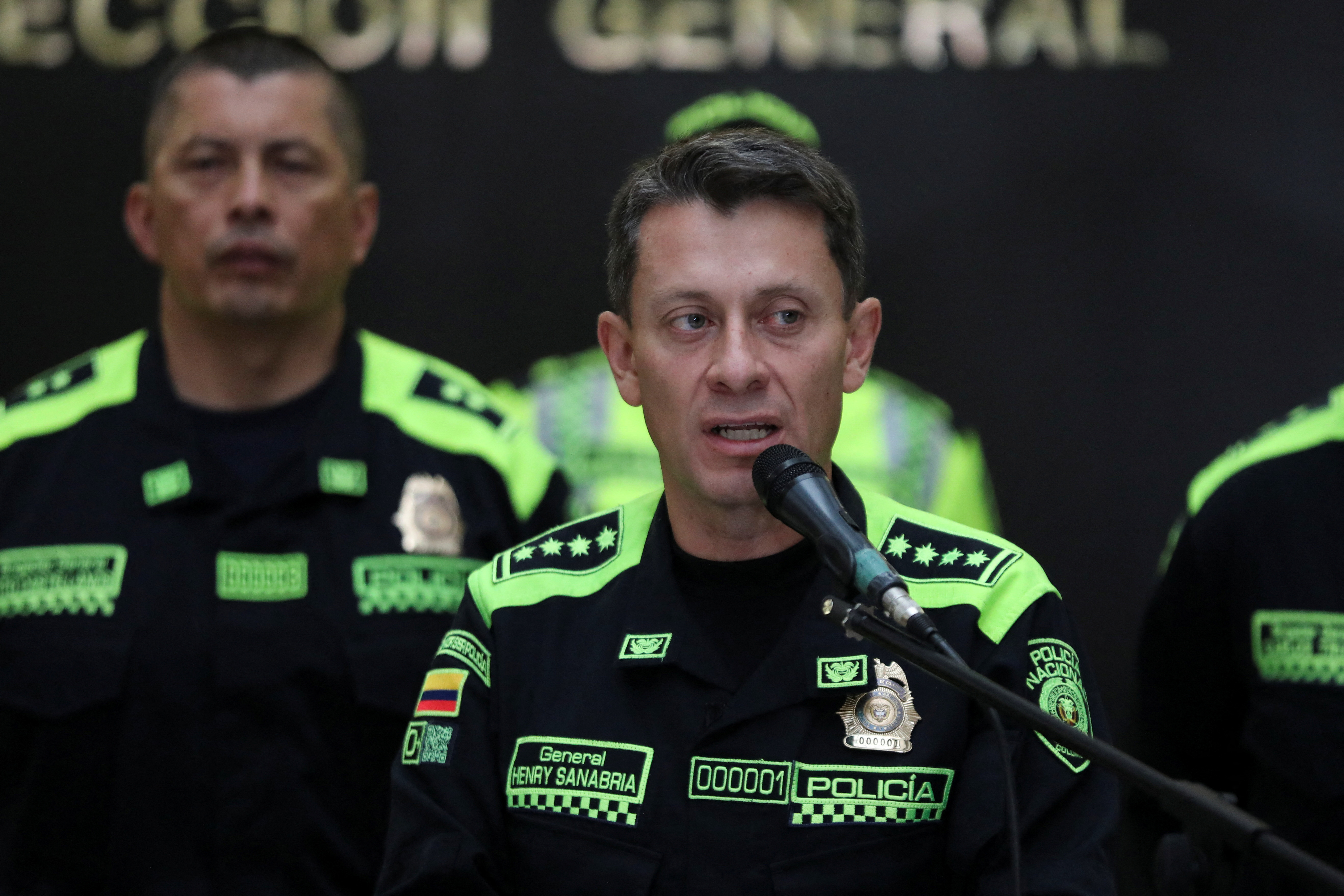 Seizure of weapons, explosives and ammunition that authorities say belonged to dissidents of the Revolutionary Armed Forces of Colombia (FARC), in Bogota