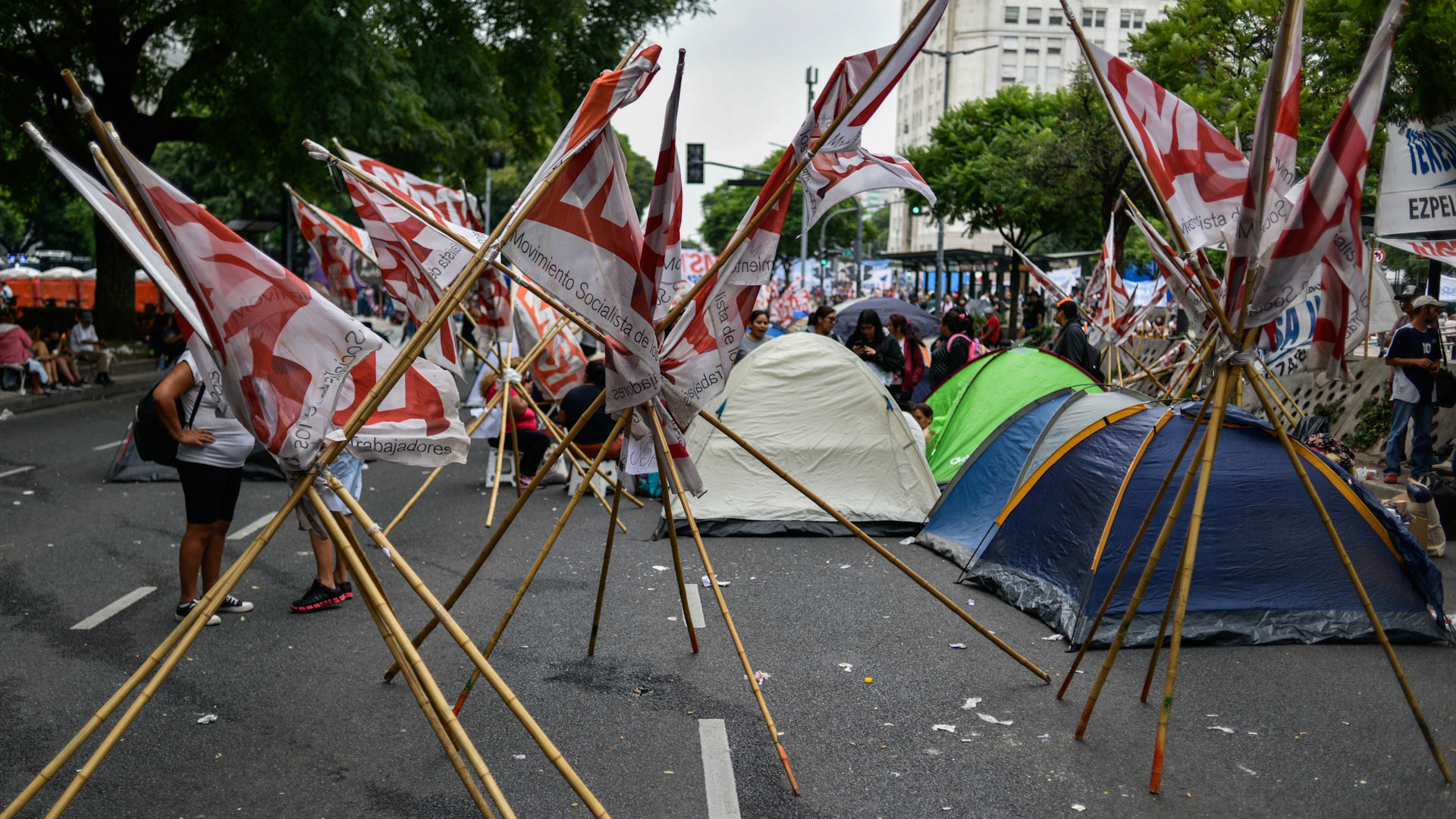 "El piquete y la extorsión no es la contraprestación del Potenciar Trabajo. Tampoco el llevar a los pibes y pibas al acampe en la 9 de julio o a nenes de cuatro años y bebés con sus mamás”, sostuvo la ministra Victoria Tolosa Paz (Adrían Escándar)