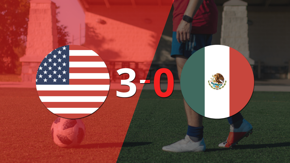 Resumen y goles, Estados Unidos 3-2 México