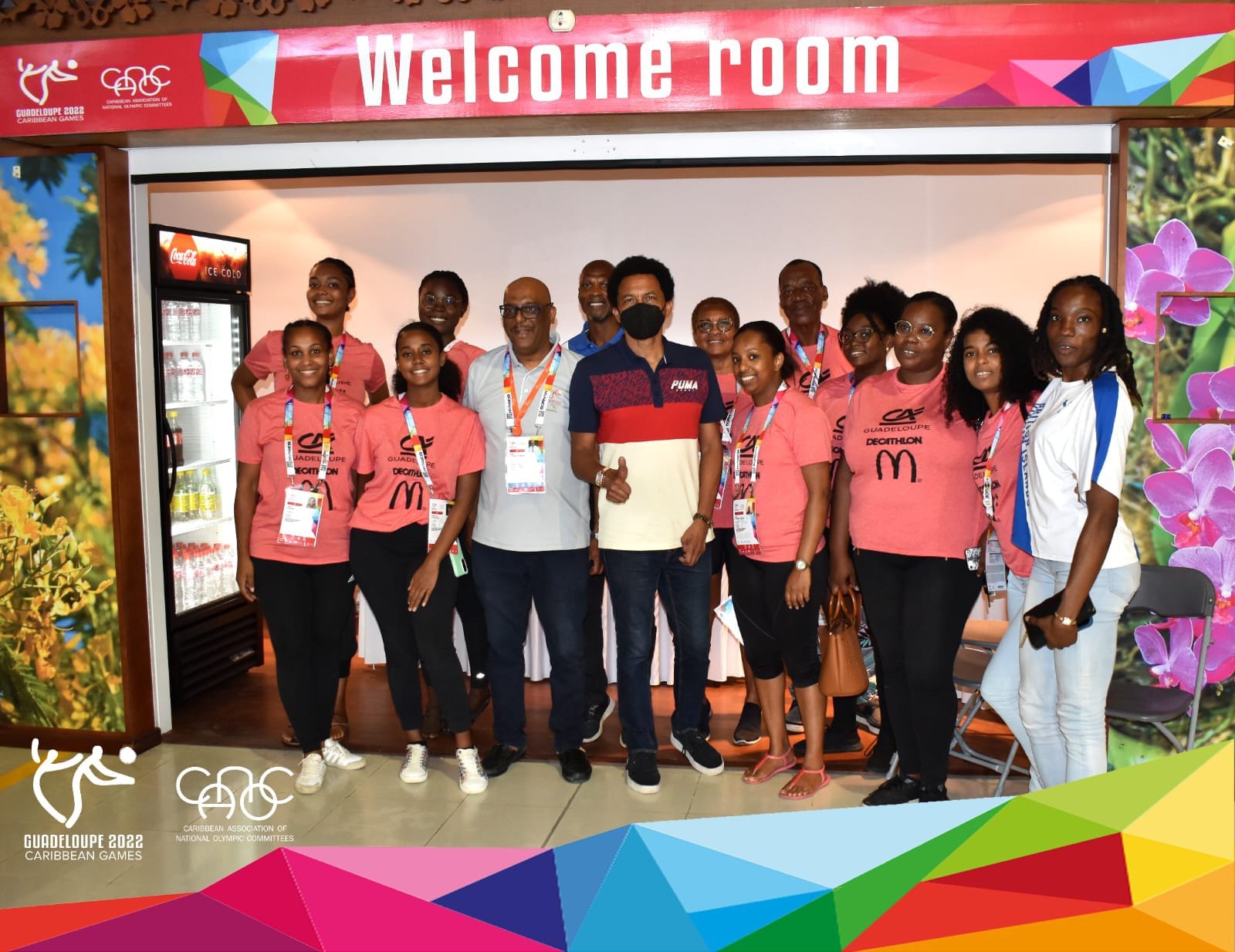 CANOC President Brian Lewis pictured with local organizers ahead of the 2022 Caribbean Games. Photo Credit: CANOC