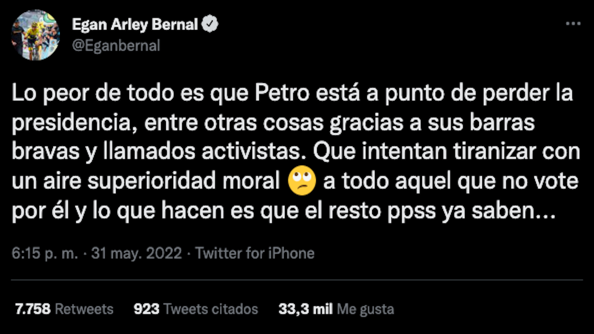 Egan Bernal Confiesa Que No Redacta Sus Trinos Y Le Envía Nuevo Guiño A