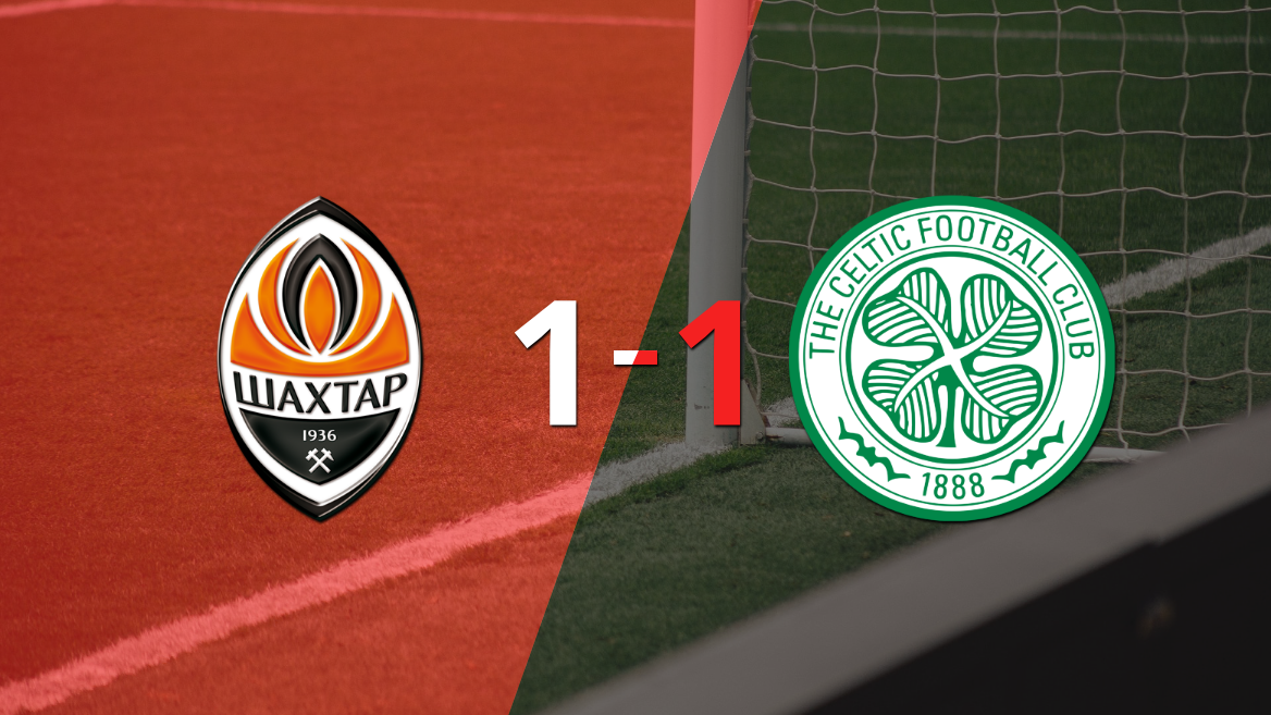 Shakhtar Donetsk no pudo en casa ante Celtic y empataron 1-1