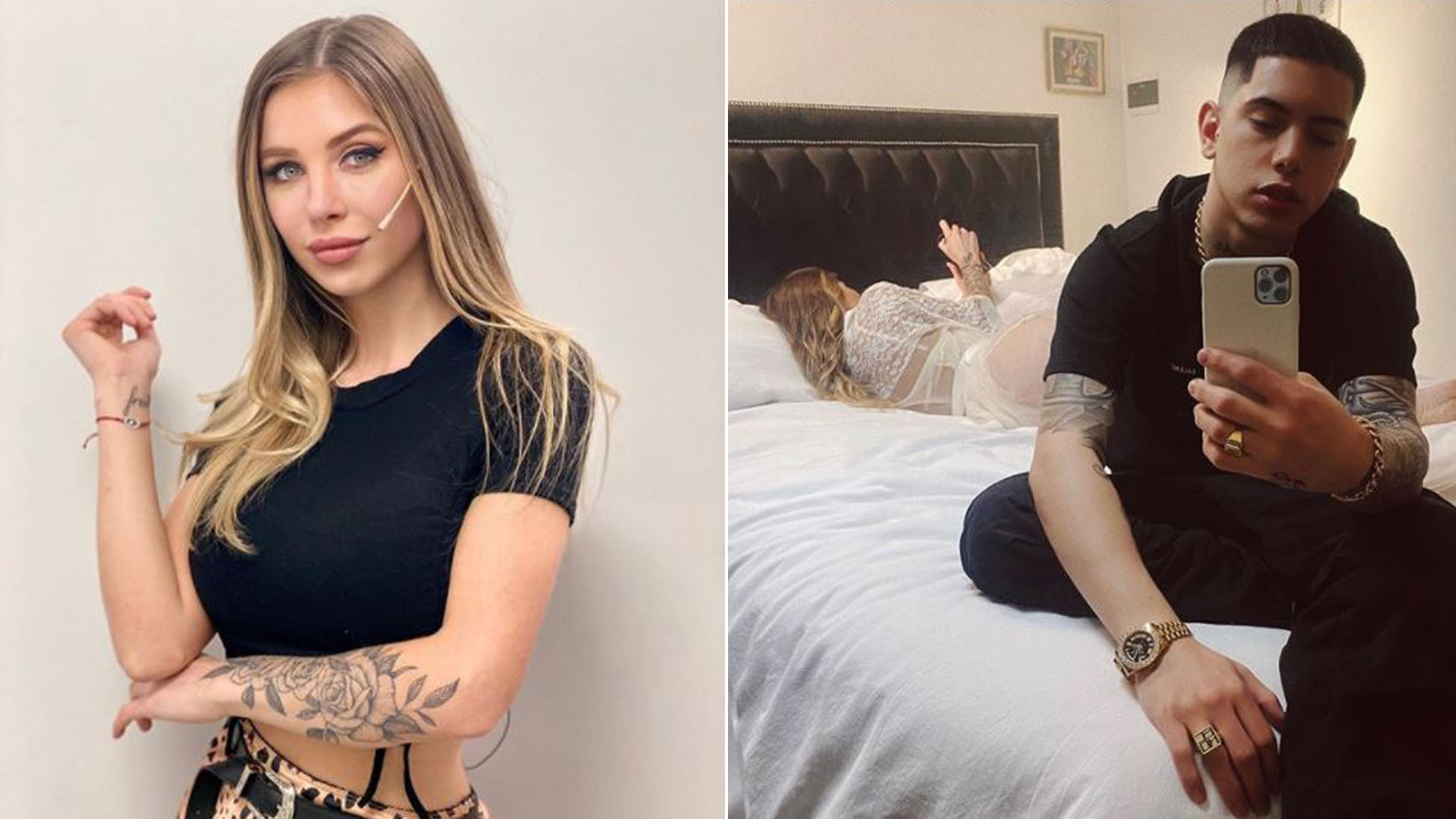 Se develó el misterio: qué hay detrás de la foto de Romina Malaspina con el rapero Ecko en la cama