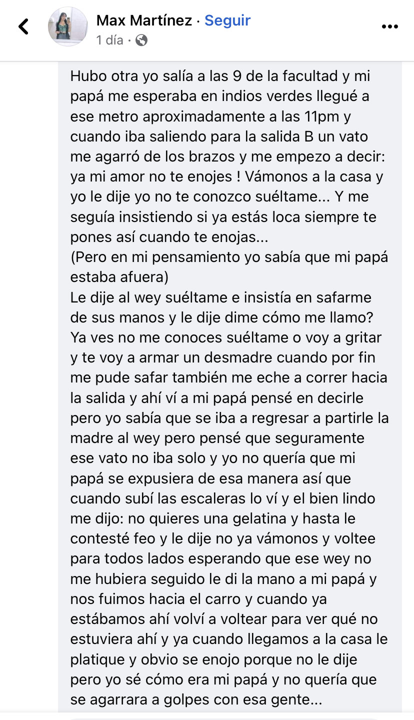 Usuarias en redes sociales compartieron sus historias en el paradero de Indios Verdes (Captura de pantalla)