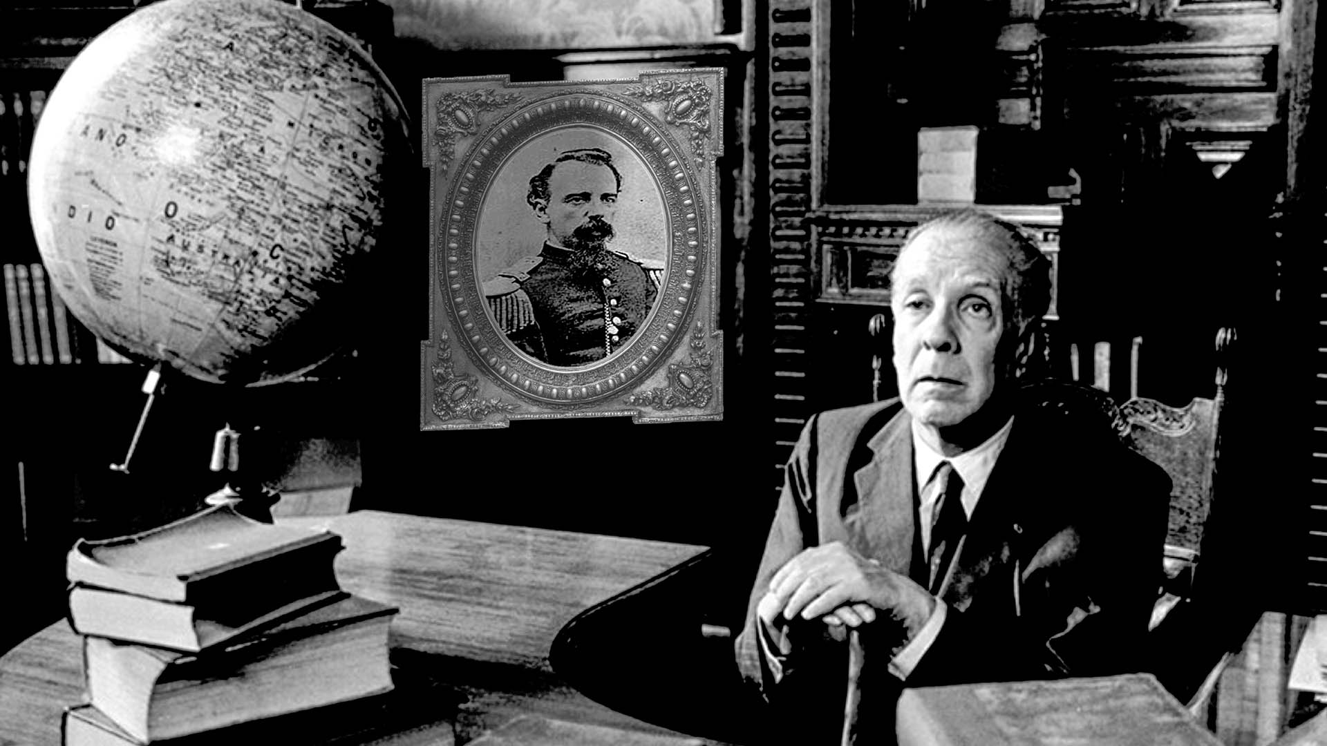 Jorge Luis Borges, siempre rodeado de libros. 