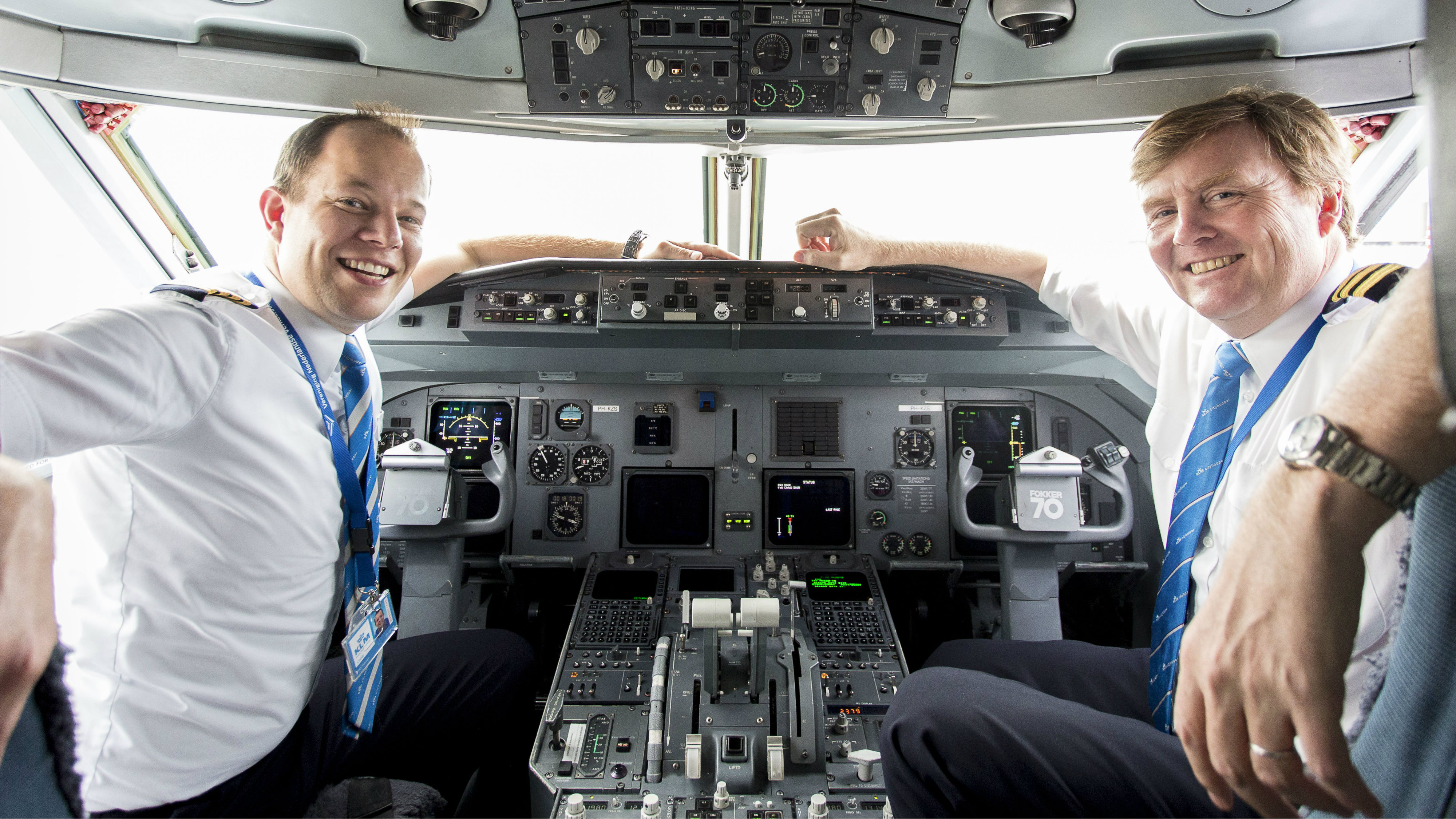 Desde hace 21 años, el Rey Guillermo pilotea vuelos regulares de la aerolínea KLM