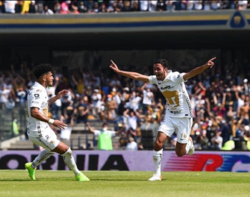 Jerónimo Rodríguez anotó el primer gol del juego y le dio momentáneamente la victoria a Pumas (Foto: Instagram/@pumasmx)