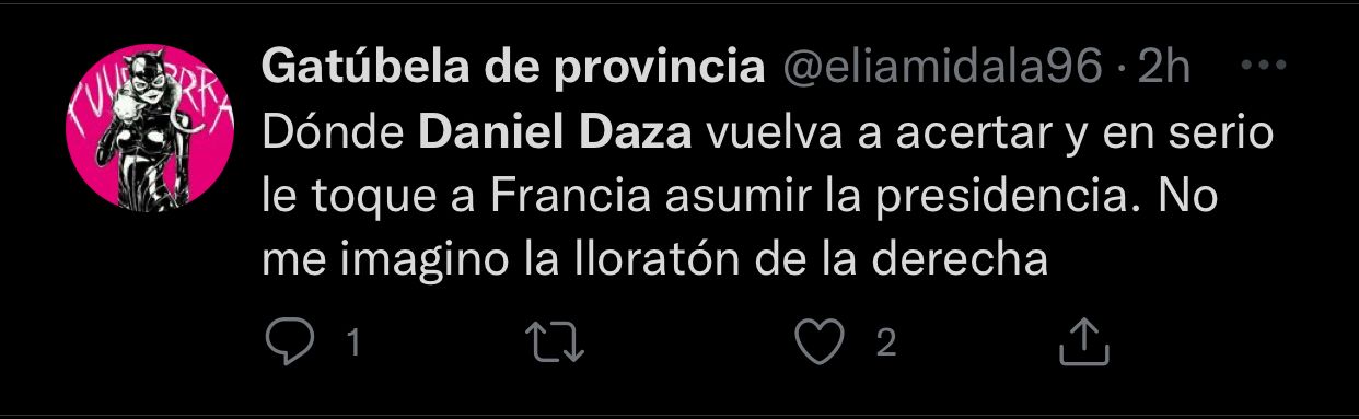 Réactions sur les réseaux sociaux à la nouvelle prédiction de Daniel Daza sur l'état de santé du président Gustavo Petro.  Extrait de Twitter
