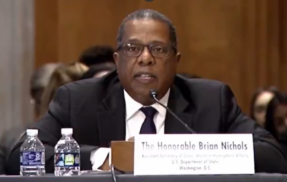 Brian Nichols, subsecretario para asuntos del hemisferio Occidental del Departamento de Estado norteamericano 