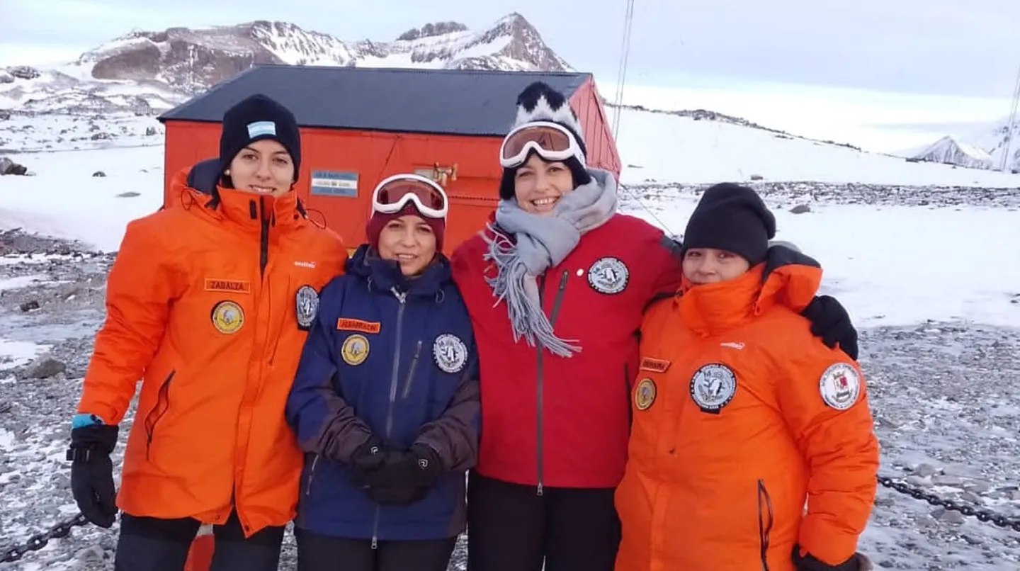 The only radio in Antarctica works at the Esperanza Base.  It is called LRA36 Radio Nacional Arcángel San Gabriel and is in charge of four women, Fernando Bravo spoke with them
