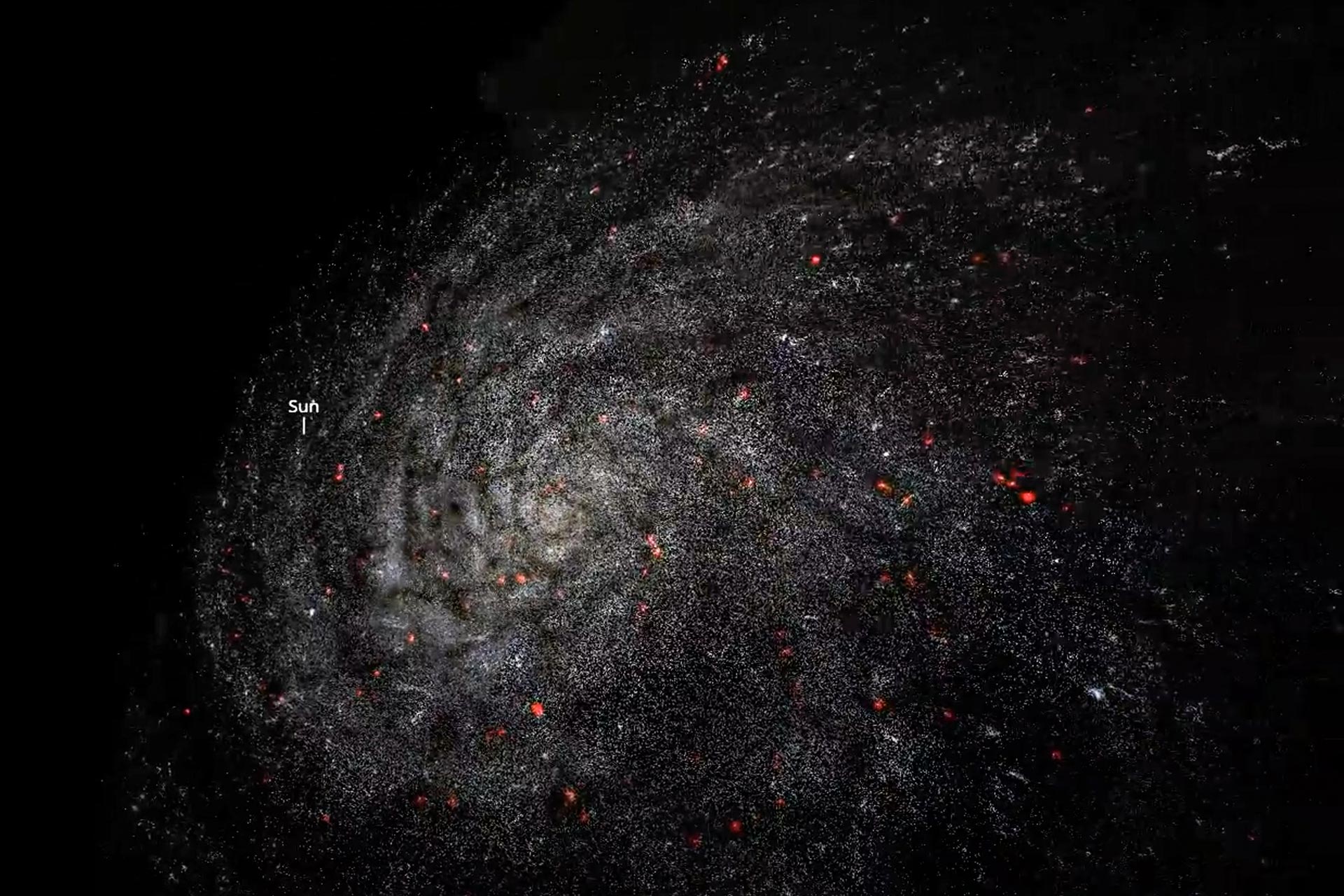 Respecto a la parte del mapa relativa al Universo ubicado a 6.000 millones de años luz, los investigadores observaron las galaxias más viejas y rojizas. Para las más lejanas, se concentraron en las galaxias más jóvenes, las azules. Para ir más lejos aun, o sea hasta 11.000 millones de años-luz de distancia, utilizaron cuásares, los agujeros negros supermasivos ubicados en el centro de muchas galaxias y que son los objetos más luminosos por la cantidad de energía que irradian cuando la materia que los rodea cae en su interior