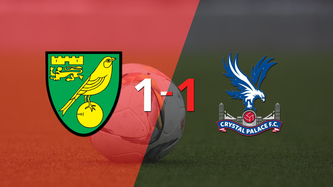 Norwich City y Crystal Palace se repartieron los puntos en un 1 a 1