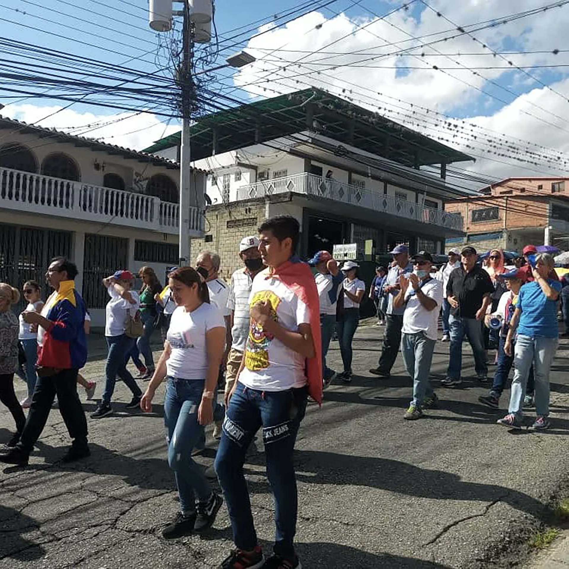 Marcha en el municipio Tovar, en Mérida