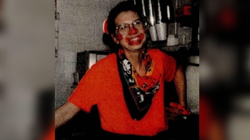 Sheila Keen-Warren vestida de payaso